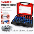 52PCS Metric Imperial Bolt Nut Gauge Tool Wear Resistant Precise Nut Bolt Thread Checker for Plumber Machinist and Handymen