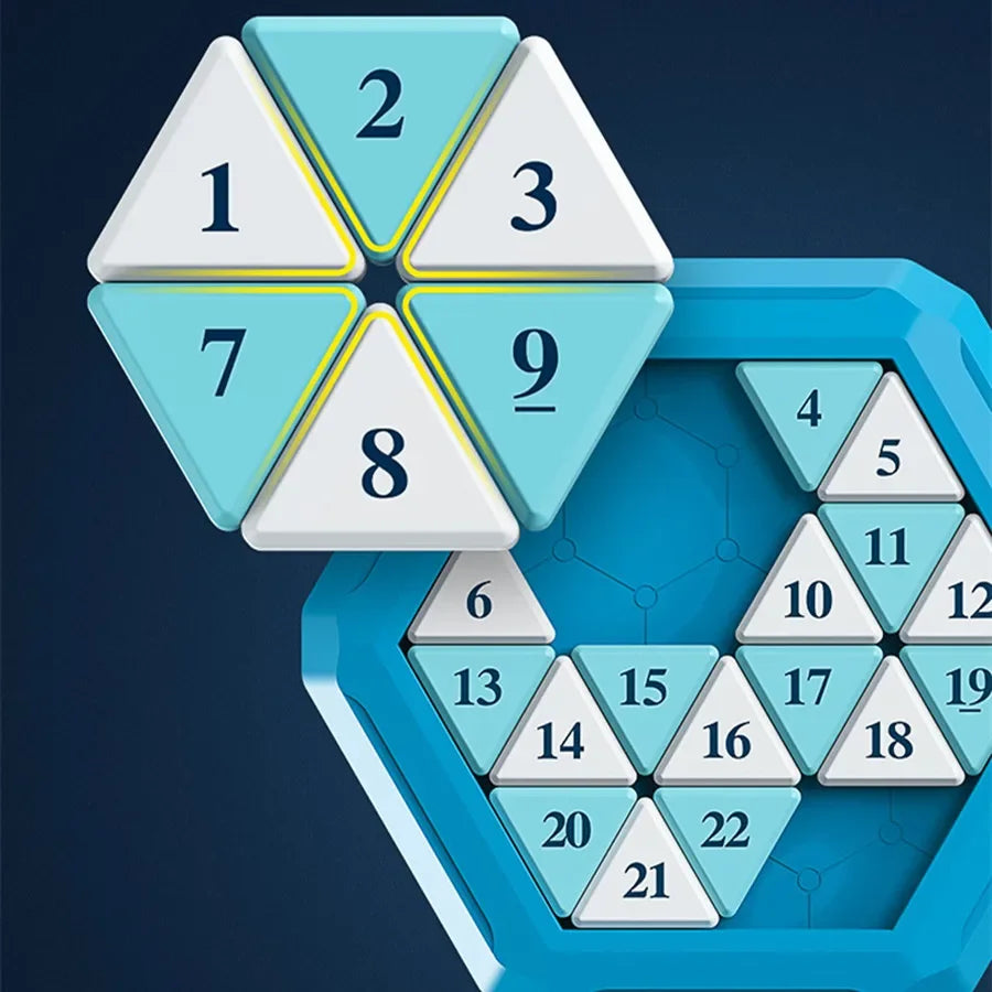 Qiyi Klotski Hexagon Number Sliding Klotski Game Magic Cube Magnetic Puzzle Toys For Family Playing Number Sliding