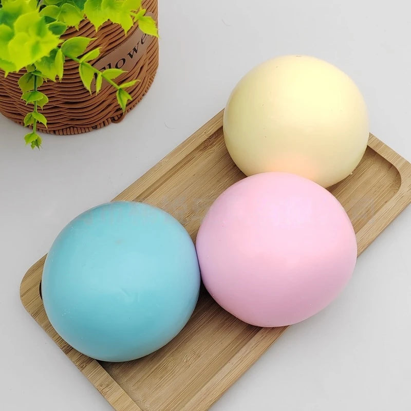 Stress Relief Squishy Ball, Soft Anti-Anxiety ADHD Sensory Fidget Toy, Durable Washable Squeeze Stress Ball for Adults Kids