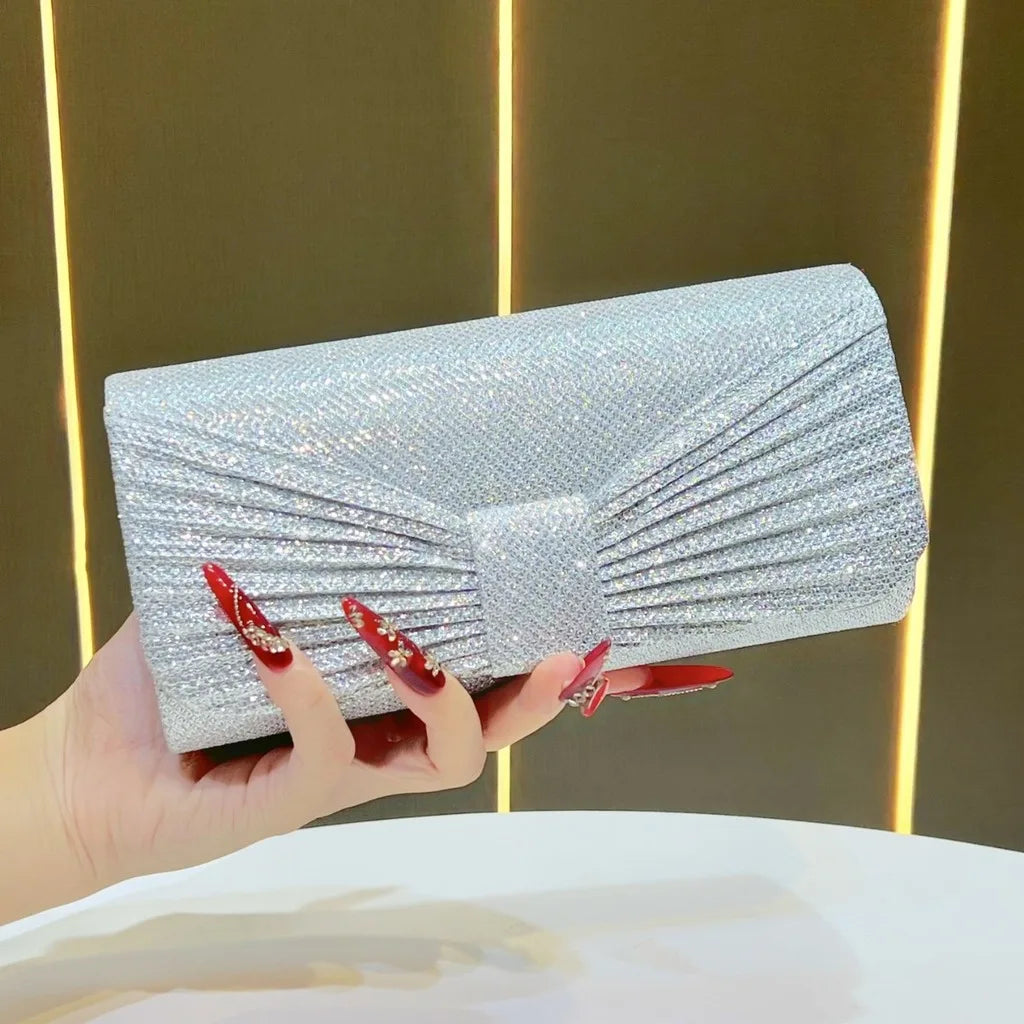 Evening Clutch Bag Shiny Envelope Clutch Bag Ladies Shoulder Bag Rigid For Wedding Evening Dinner Date