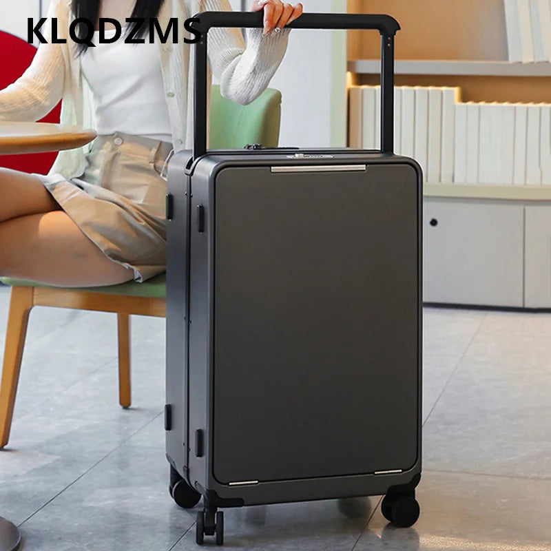 KLQDZMS 24"26"Carry-on Travel Luggage 20 Inches ABS + PC Boarding Box Men's Business Trolley Case Universal Wheel Suitcase