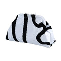 Women Clutch Bag Striped Print Dumpling Clutch Knitted Purse Summer Beach Bag Travel Dating Handbag Cloud Shape Coin Purse