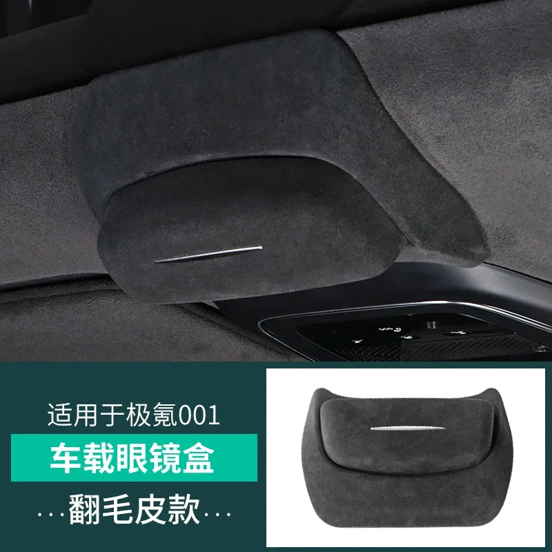 For ZEEKR 001/009 Car Glasses Case Sunglasses Protection Scratch-proof Storage Clip Car Roof Interior Modification Accessories