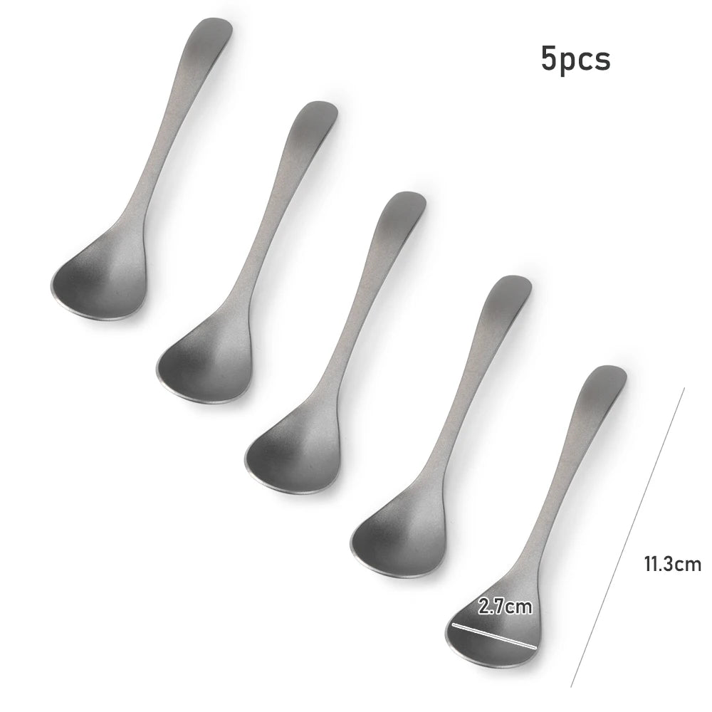 Wholesale Titanium Small Spoon Picnic Utensil Outdoor Camping Spoon