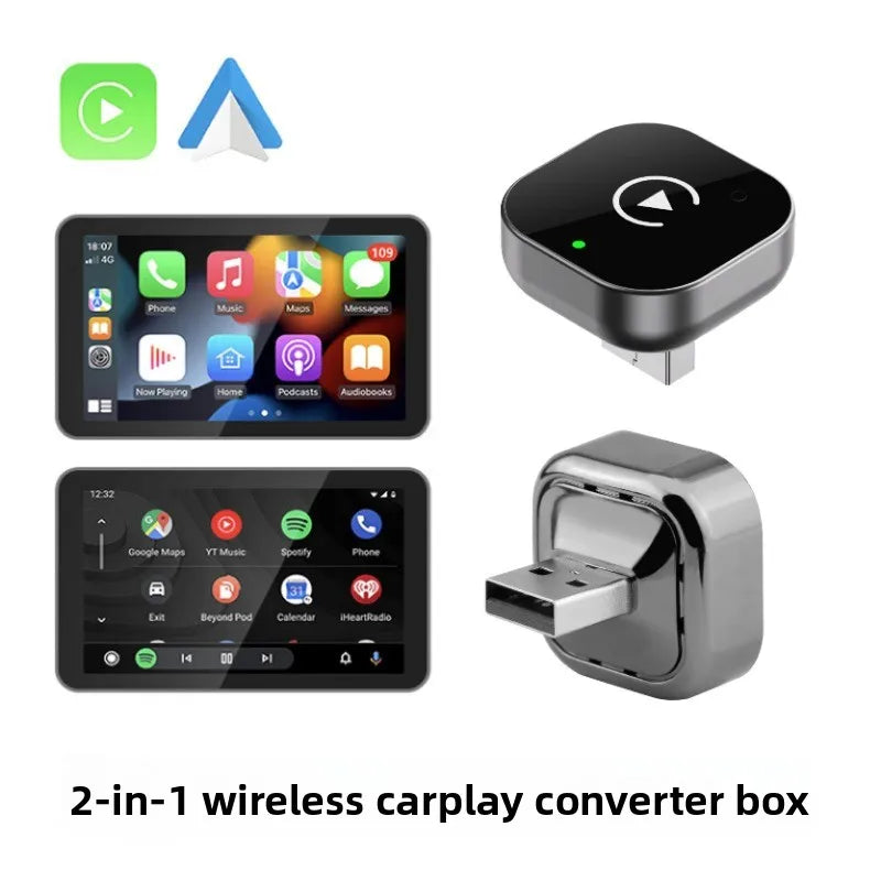 New 2026 Wireless CarPlay Adapter & Plug Auto Connect No Delay Converts Wired To Wireless Compatible for iPhone & Android
