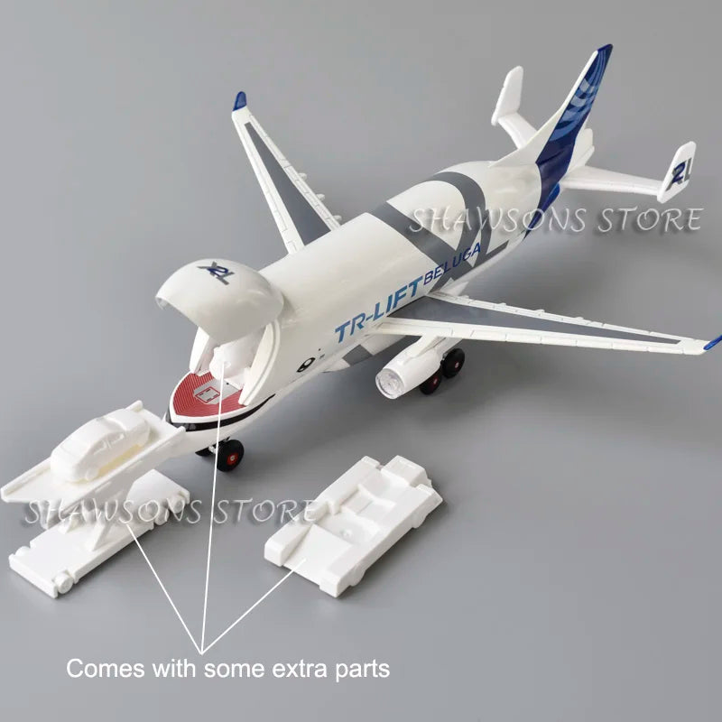 1:260 Diecast Model Plane Toy Airbus A330-700L Super Transporter Beluga XL Miniature Replica With Sound and Light