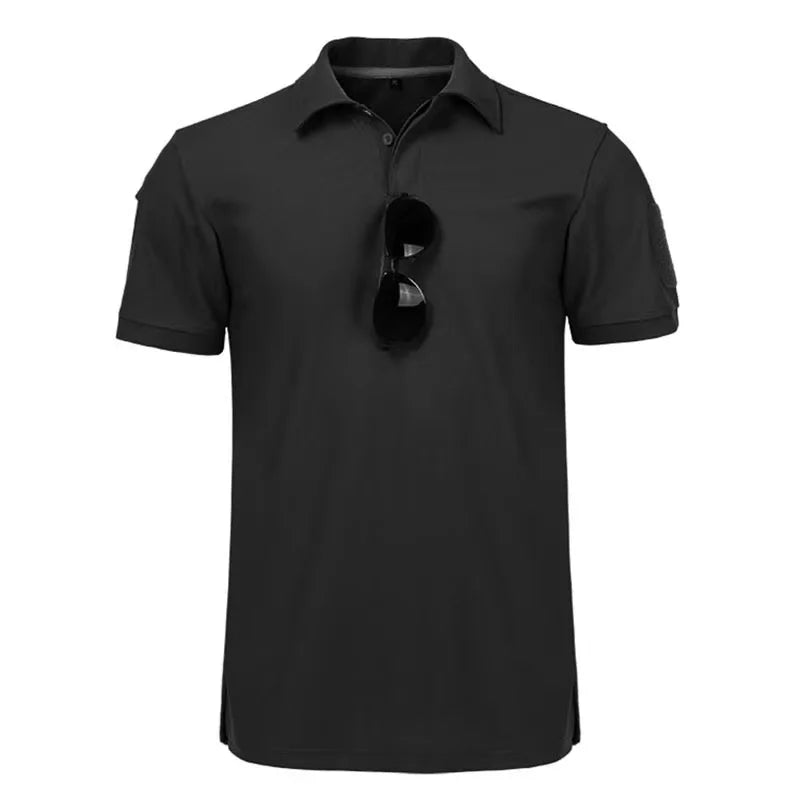 Men's Quick Dry Embroidered Plus Size Shirts Summer Male Breathable Clothes Elastic Plain Camping Climbing Hiking T-shirts