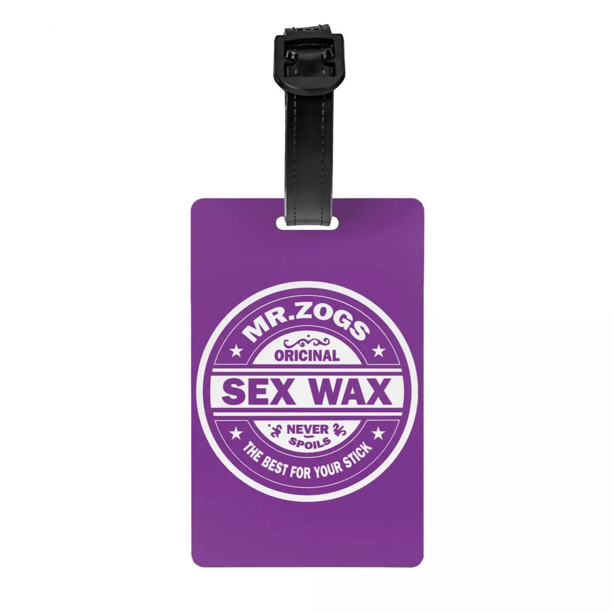 Custom Mr Zogs Sex Wax Luggage Tag With Name Card Surfing Surf Gift Privacy Cover ID Label for Travel Bag Suitcase