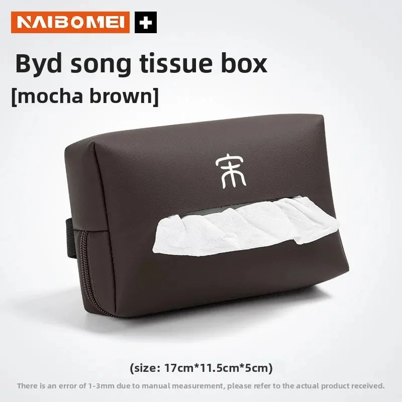 Anti-Scratch Car Armrest Tissue Box for BYD Seal Dolphin Yuan Plus Seal U Frigate 07 Tang EV Han EV Song Pro Auto Accessories