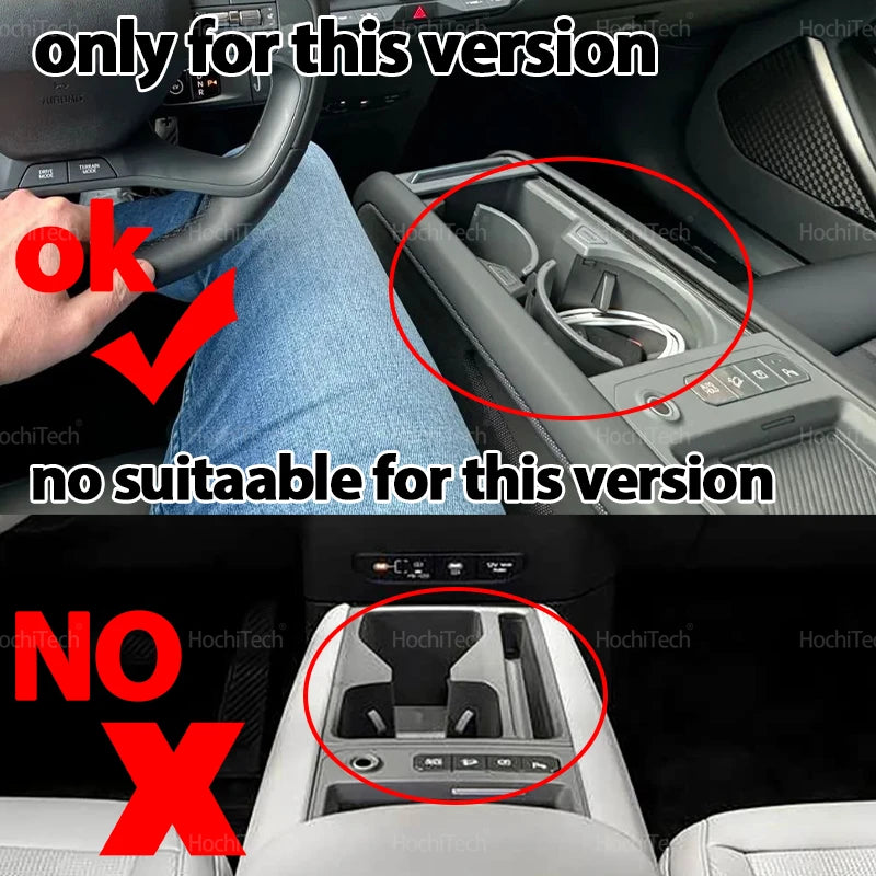 Car Water Cup Holder for Kia EV9 2024-2025 Anti-Slip Central Control Drinks Holder Storage Box Interior Accessories