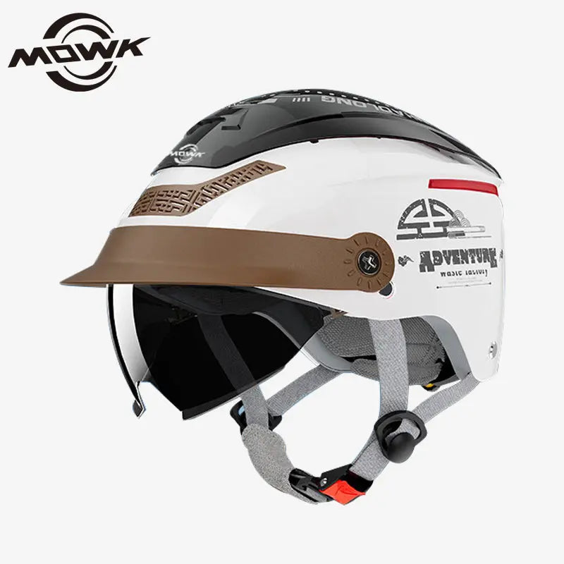 MOWK Motorcycle Helmet Summer Breathable Men Women Electric Jet Scooter Half Helmet Large Sunroof Open Face Moto MTB Bike Helmet
