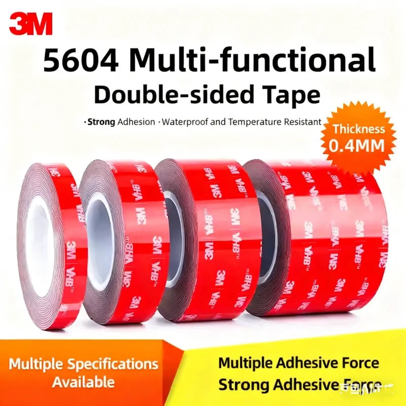 3M Extra Strong Double Sided Tape Adhesive 5604 3m Long 0.4mm Thick for Car Home Industry Special Strong Double-Sided Tape