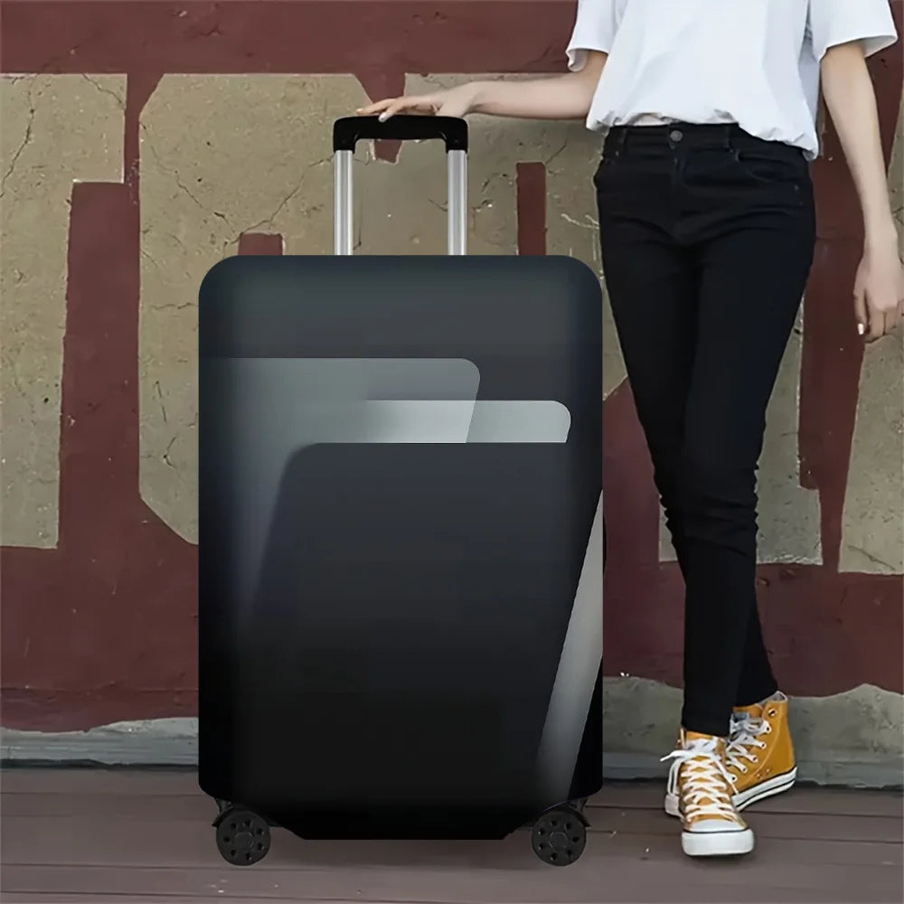 1PC abstract geometric cover for 18-32 inch luggage; dust and elastic travel accessories to effectively protect your luggage