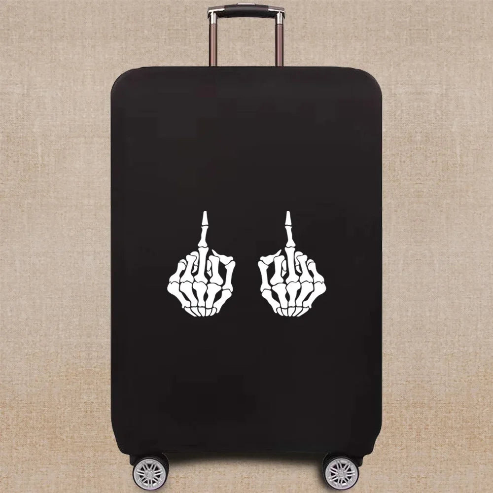 Travel Accessories Luggage Case Suitcase Dust Protective Cover 18-28 Inch Whitepicture Pattern Series Trolley Case Elastic Cover