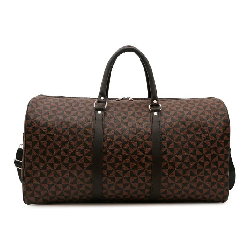 Fashion Retro Exquisite Geometric PU Large Capacity Travel Bags 2026 High Quality Classic Color Matching Shoulder Bags for Women