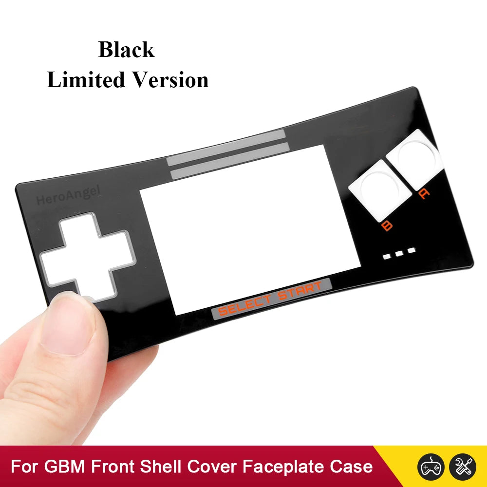 Black Grey Limited Version Front Faceplate Cover Replacement For Nintendo GameBoy Micro For GBM Front Case Housing Shell Cover