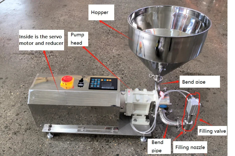 Semi-automatic Servo Motor Filler WIth Weight for Wine Olive Vegetable Oil Molasses Liquid Filling Machine