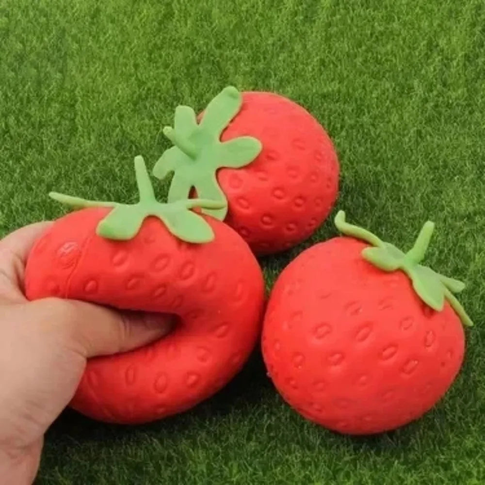 8cm Strawberry Squishy Stress Relief Toy Slow Rising Antistress Ball Grownups Toys Sensory Toy for Stress Relief
