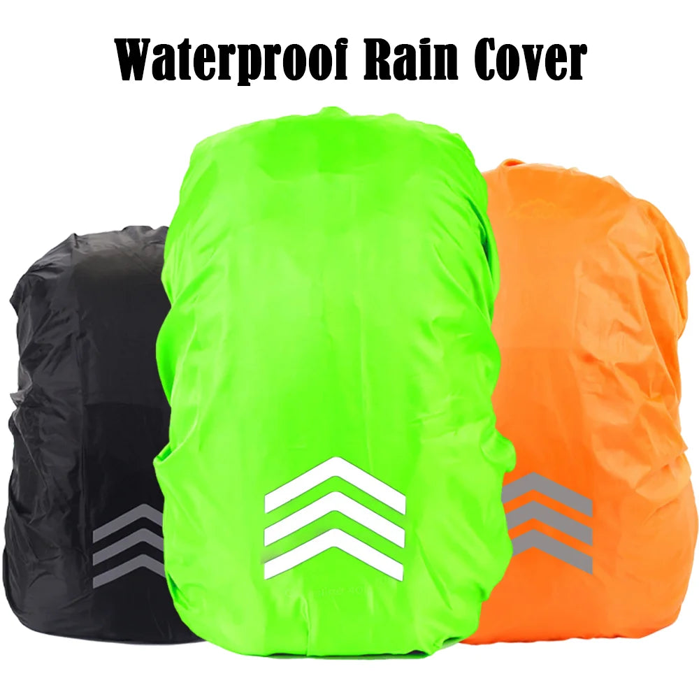 Outdoor Backpack Waterproof Rain Cover Reflective Lightweight Bag Dust Cover for Hiking Mountaineering Safety Travel 18-45L Use