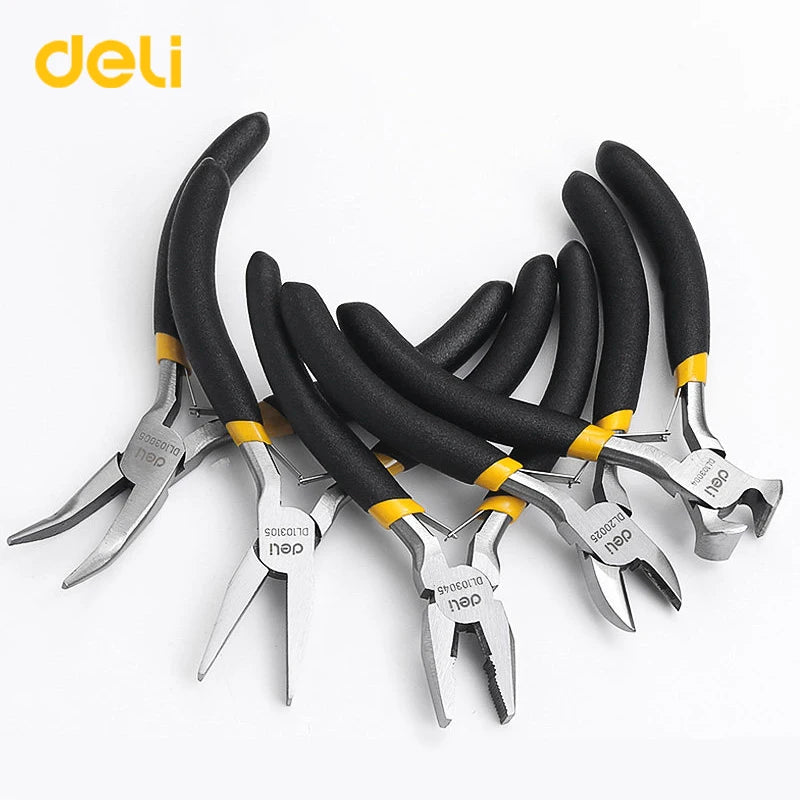 7Pcs Mini Pliers High Carbon Steel Precision Needle Nose Wire Cutter Jewelry Model Assembly Electronics Repair Professional Tool