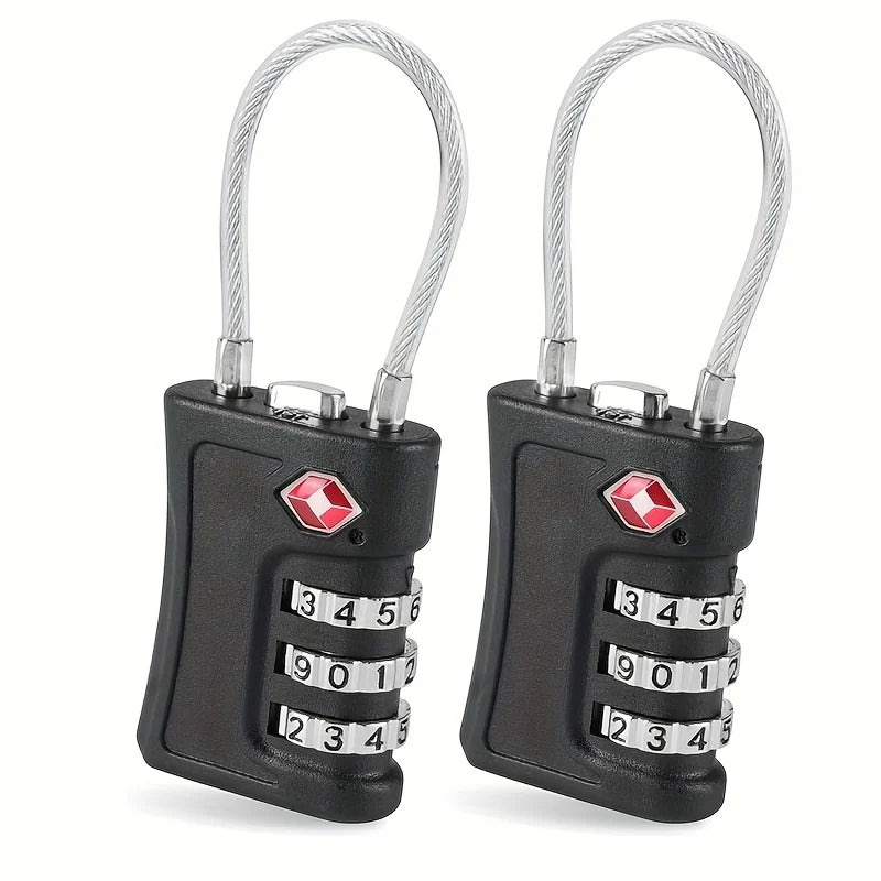 3 Digit Padlock TSA Customs Code Lock for Travel Luggage Password Changeable Password