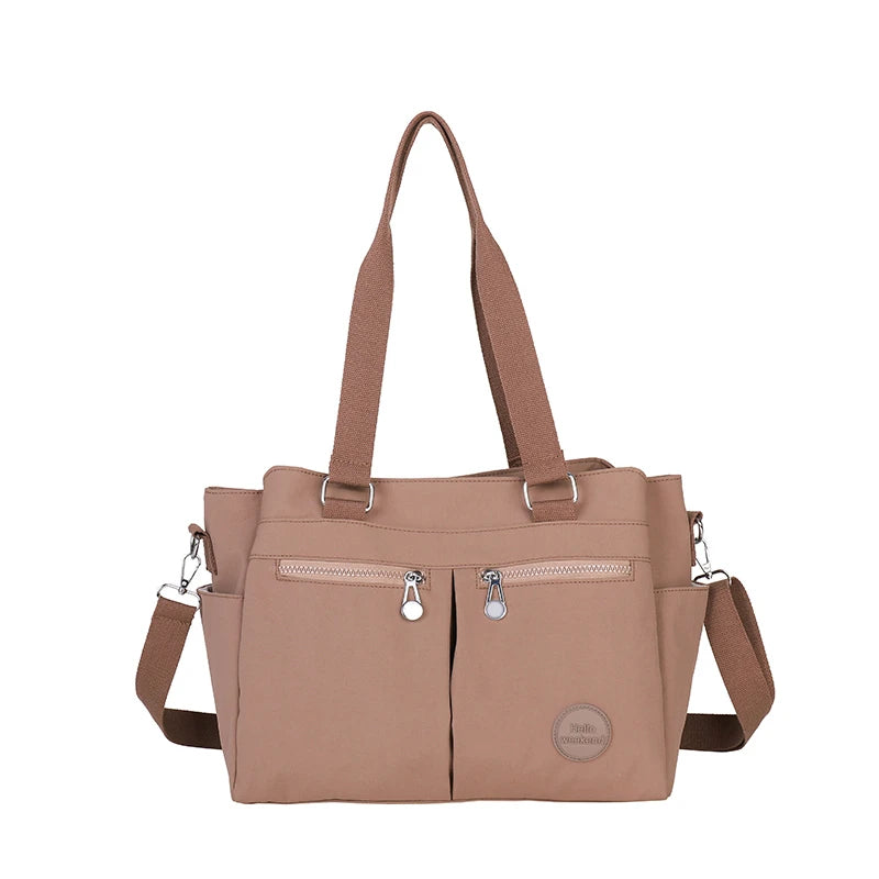 Nylon Solid Zipper Large Capacity Casual Tote Bag Multifunctional Durable Crossbody Bags Sweet Daily Commute Versatile Bags