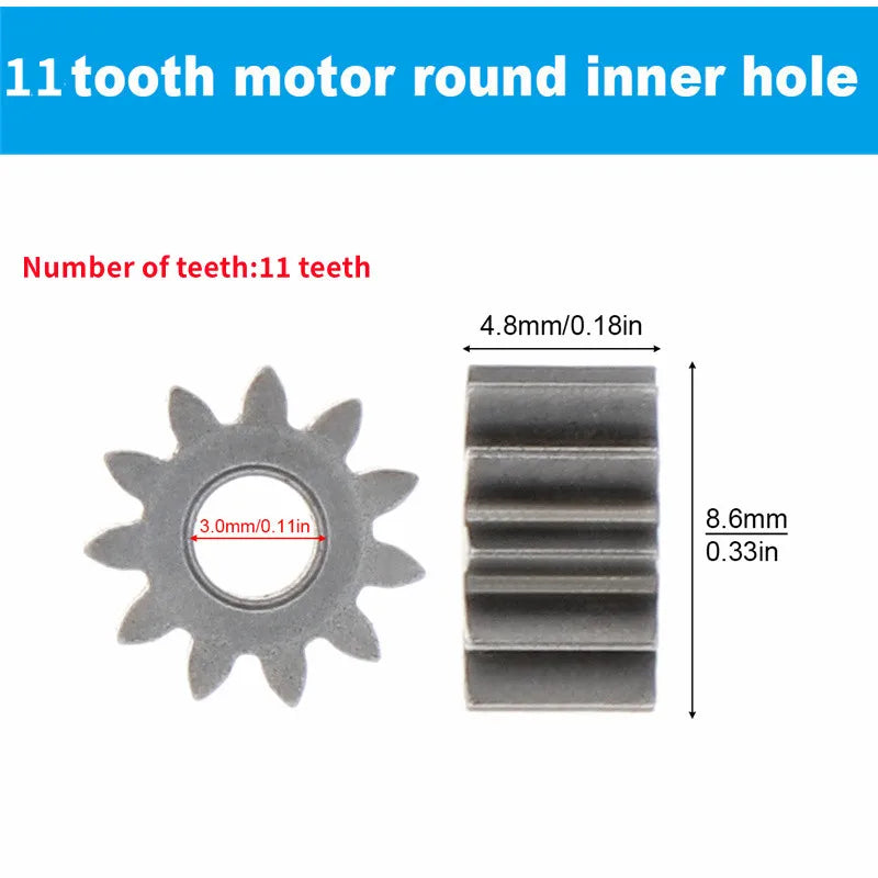 1 Piece Dc Motor Gear 9 /11 /12/13/14/15/16 Teeth Electric Motor Gears for 10.8V / 12V / 14.4V / 16.8V / 18V / 21V /25V Motors