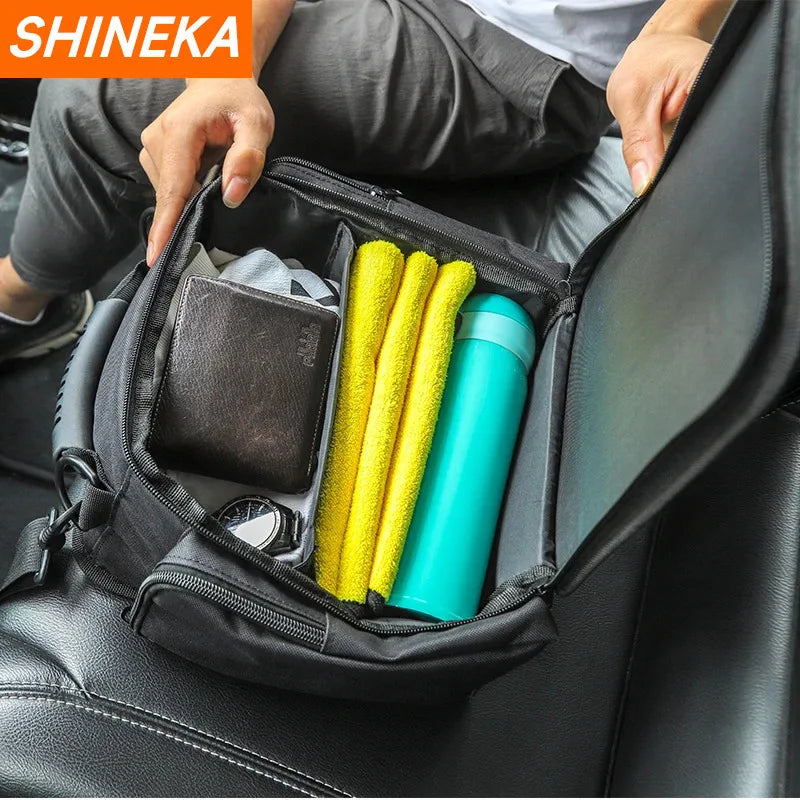 SHINEKA Organizer for Jeep Wrangler JK JL JLU 2007-2025 Sports Rubicon Gladiator JT Backseat Rear Under Seat Storage Bags Box