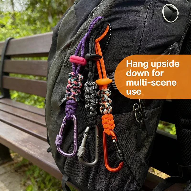 Outdoor Umbrella Cord Water Bottle Hanger Buckle Woven Water Bottle Hanger Lanyard Outdloor Hiking Camping Backpack Hook Clip