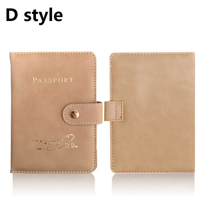 Leather Passport Holder Covers Case for Travel Essentials Credit Card Wallet Passport Book for Women/Men Buckle Passport Cover