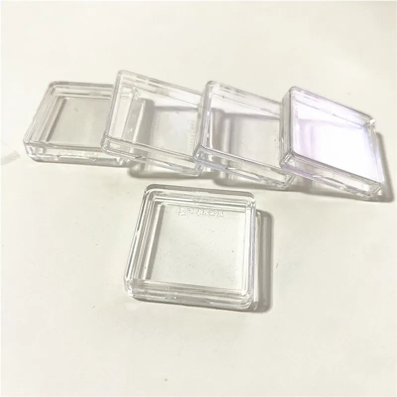 10Pieces High Quality Plastic Containers Square Case For Token Game Chips Holder Protector Boxes
