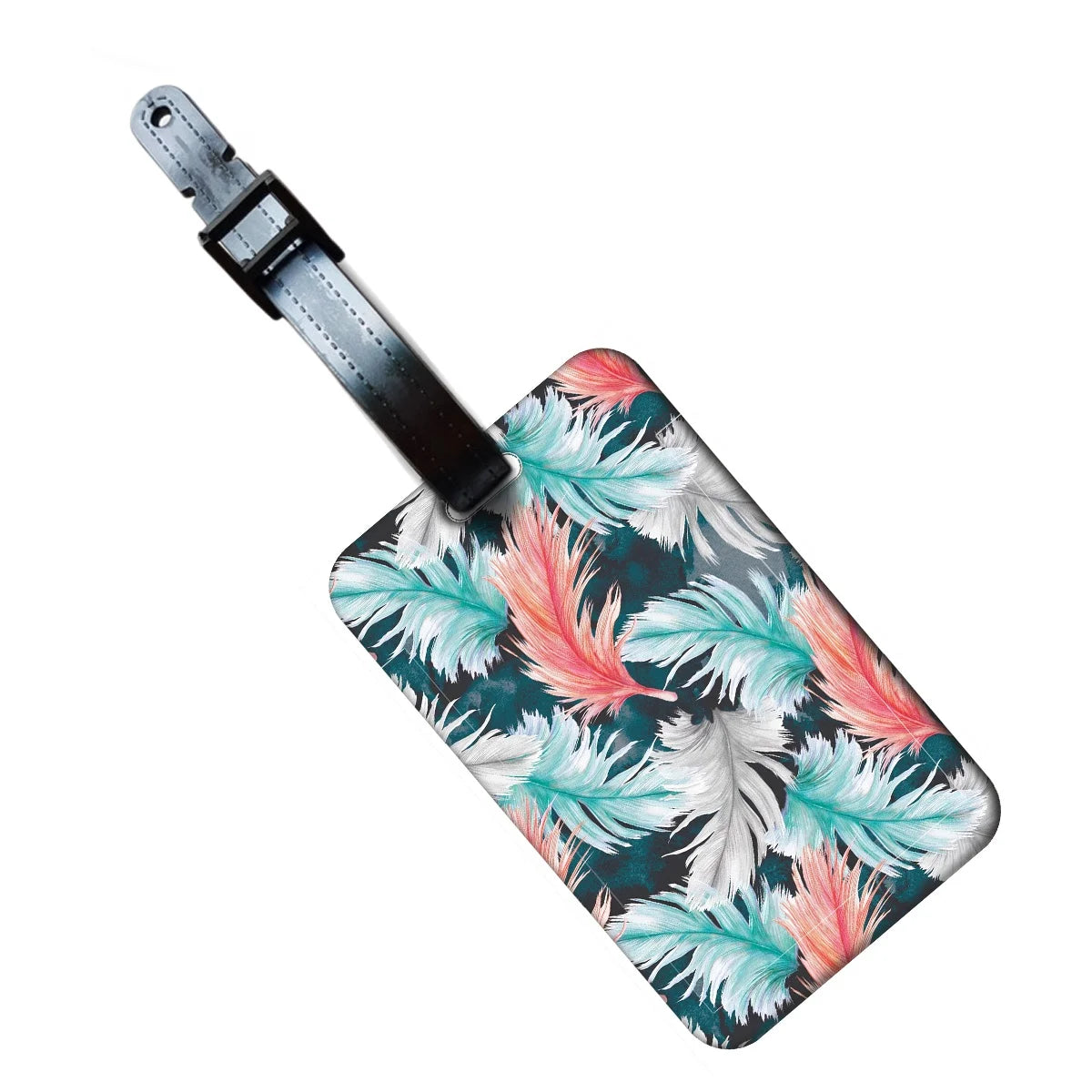 Flowers and Plants Baggage Tag Feather Suitcase Backpack Anti-Lost Listing ID Card Holder Fashion Luggage Accessories Gifts