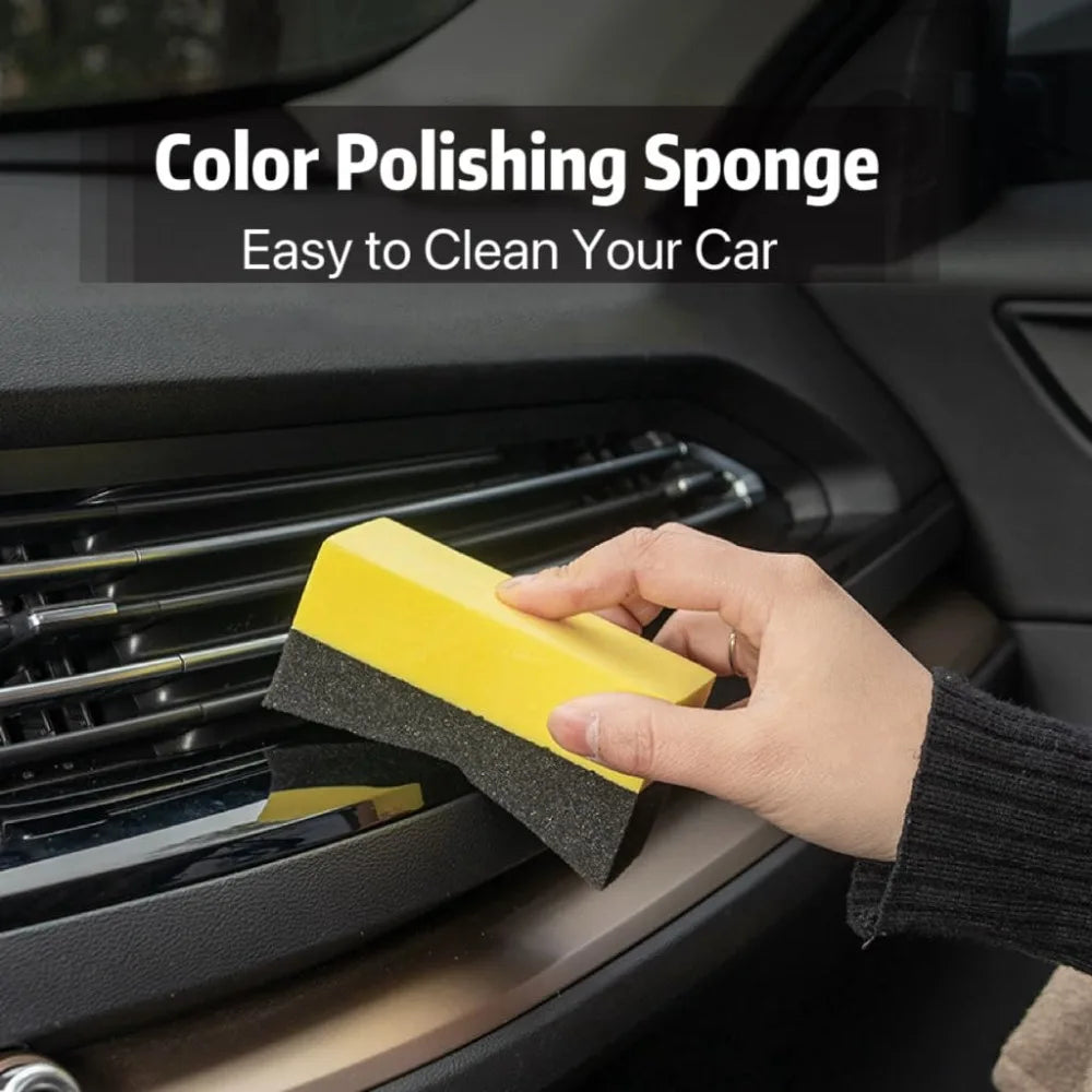 1-30Pcs Car Wheel Polishing Waxing Sponge Brush Tire Cleaning Wiper Sponge Pad Car Wash Wiper Cleaning Tool Car Wash Accessories