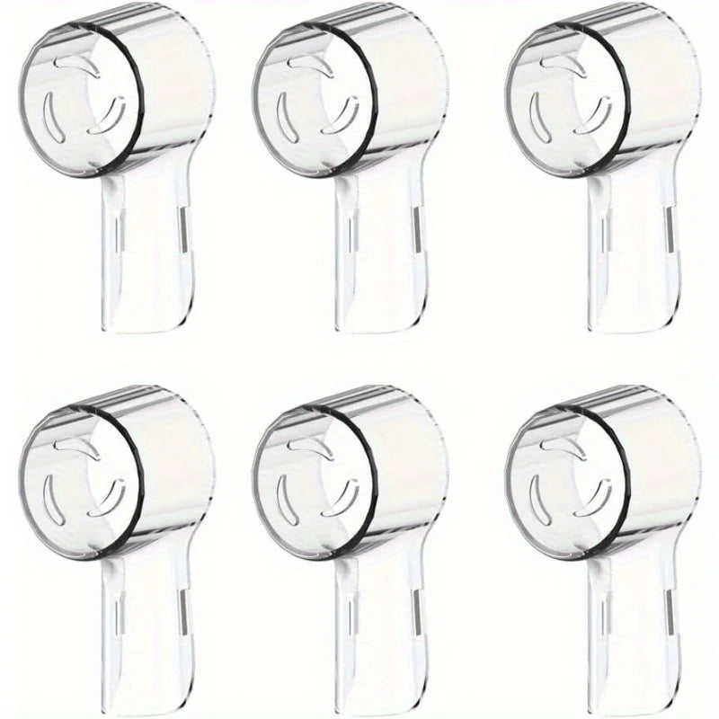 6pcsPortable Electric Toothbrush Head Protective Cover for Traveling on Business Trip Dust Cap of Brush Head Cover Bathroom Tool