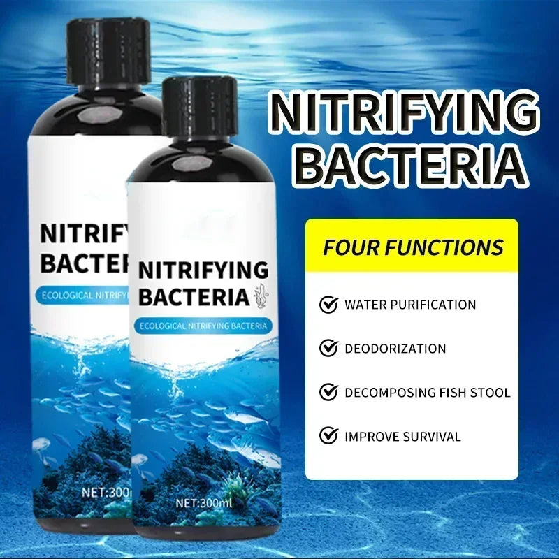 Fish Tank Water Treatment Set: Nitrifying Bacteria Tablets & Liquid, Anti‑Algae Tabs, Odor Remover, Dechlorinator Tablets