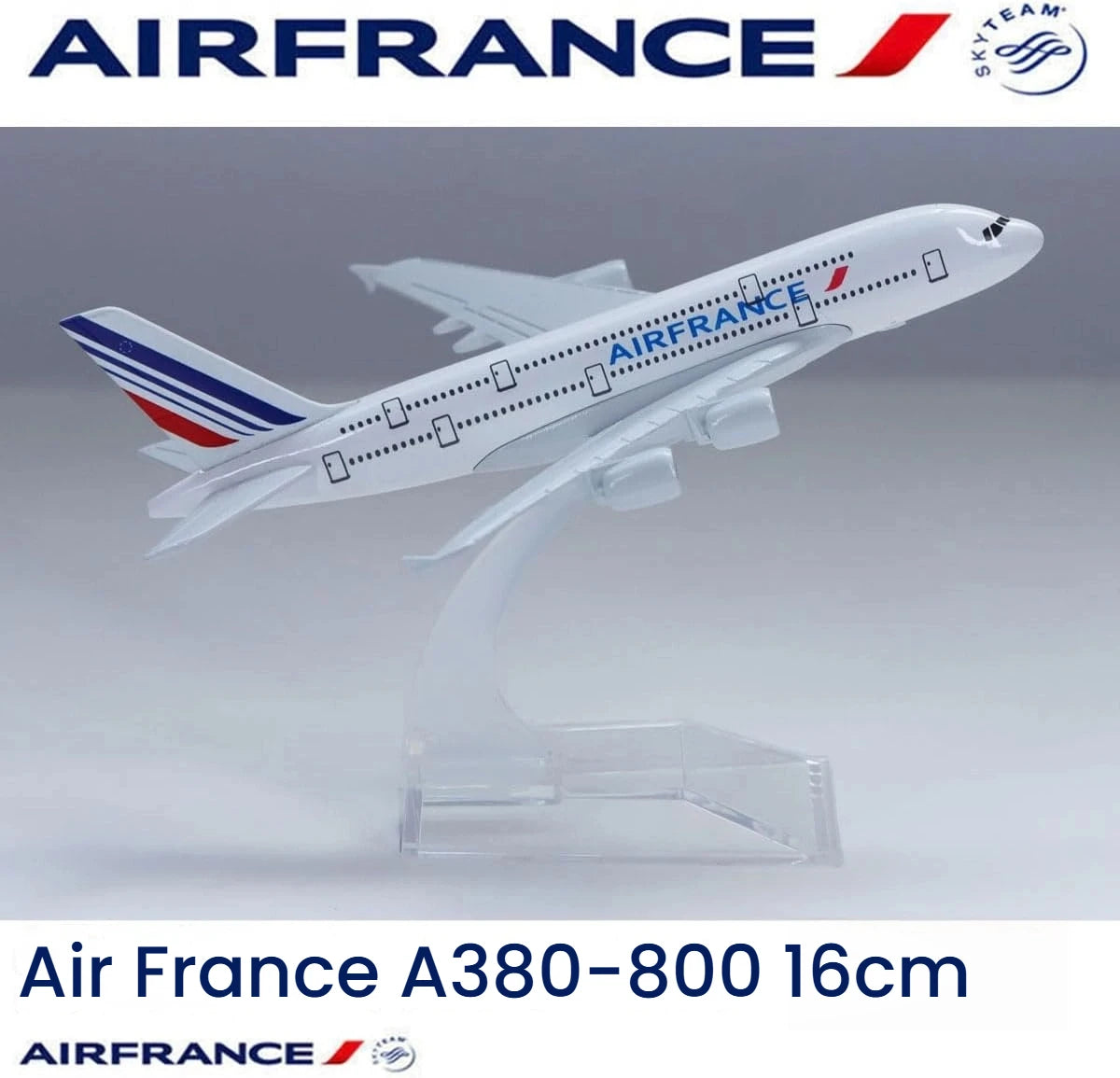 1/400 16cm France A380 Model Plane Diecast Metal Airplane Model kit  with Display Plane Stand Gift or Desktop Collection
