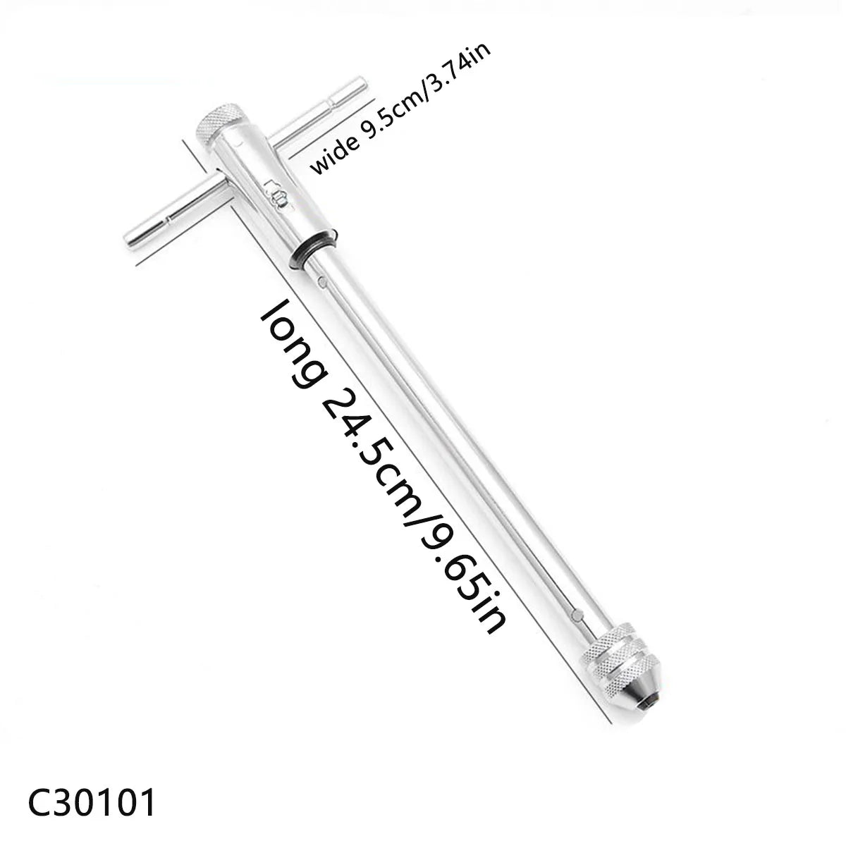 Ratchet T Handle Tap Wrench Machine Screw Thread Milling T-shape Taps Both Way Hand Tap Set Adjustable Manual Tapping for Home U