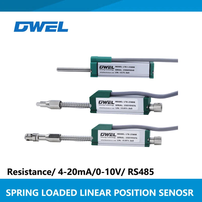 DWEL LTR KTR Linear Return Spring Displacement Sensor Ruler Displacement Position Transducer Internal and External Spring