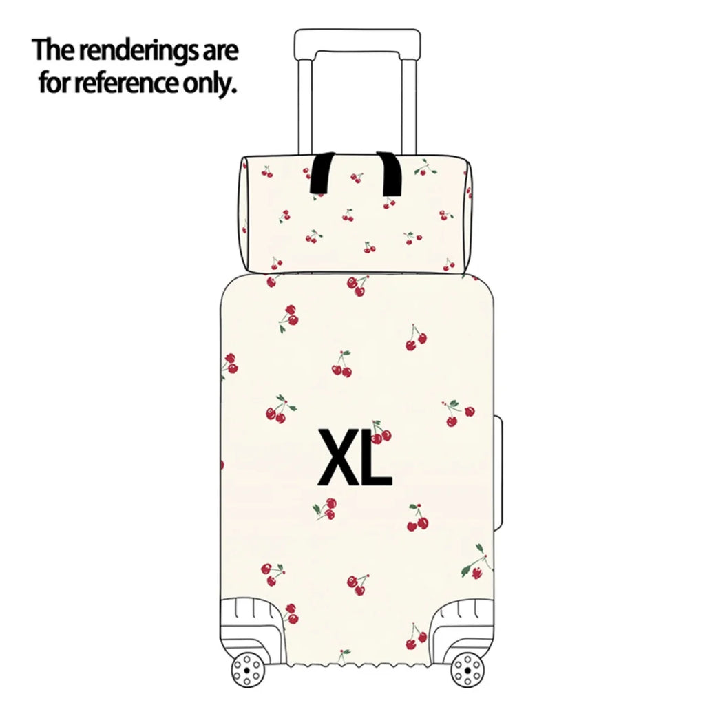 2pc Foldable, large-capacity, lightweight, unisex travel sports luggage set with protective cover
