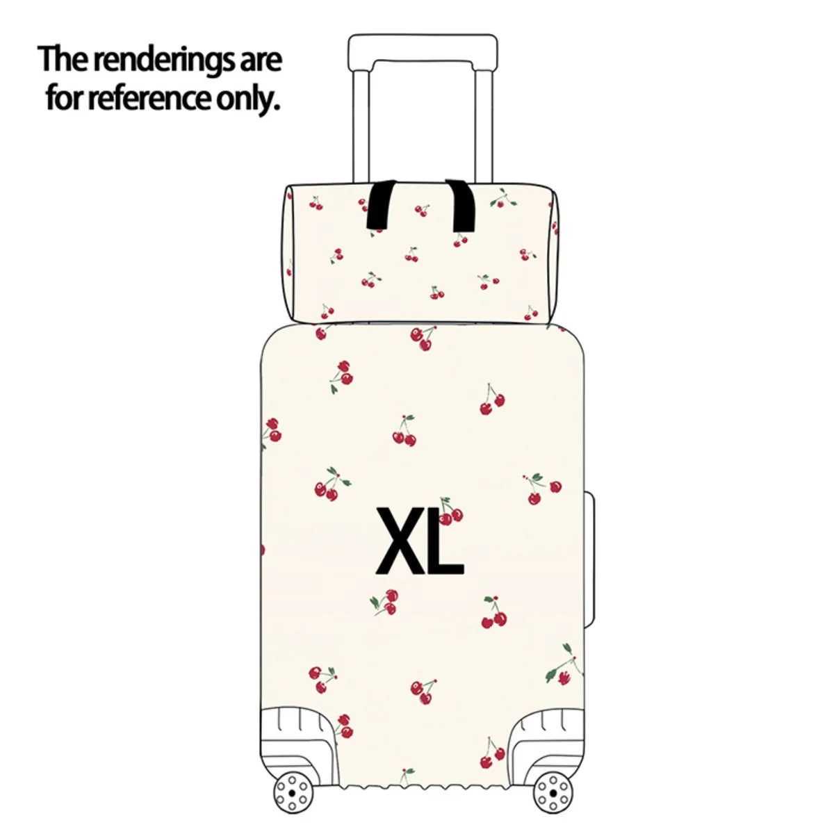 2pc Foldable, large-capacity, lightweight, unisex travel sports luggage set with protective cover