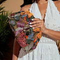 Fashionable and versatile, charming party bag, elegant, temperament, luxury casual Tatar style with random print clutch bag