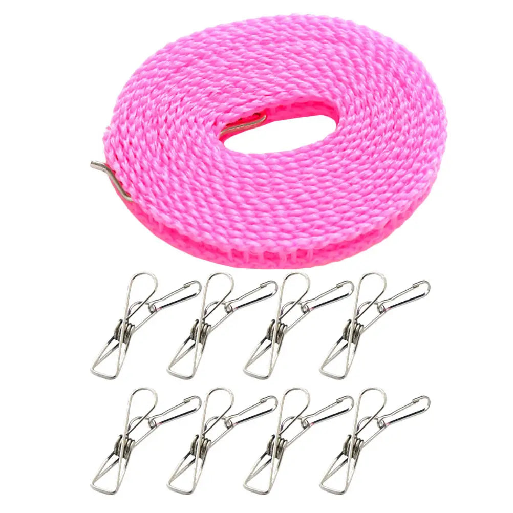 Drying Clothes Rope Travel Clothesline Elastic Portable Non-slip for Outdoor Home Ropes