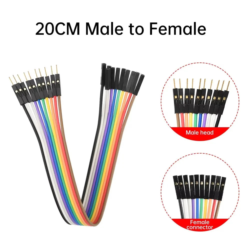 Pure copper dupont wire thickened 28 core female to female male to female color cable 2.54 terminal connection wire gold-plated