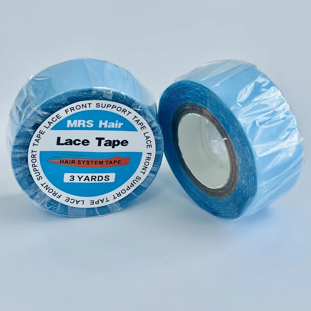 Blue Wig Double Sided Adhesive Tape Lace Front Super Hold Waterproof For Hairpiece Toupee Hair Extension Styling Tools
