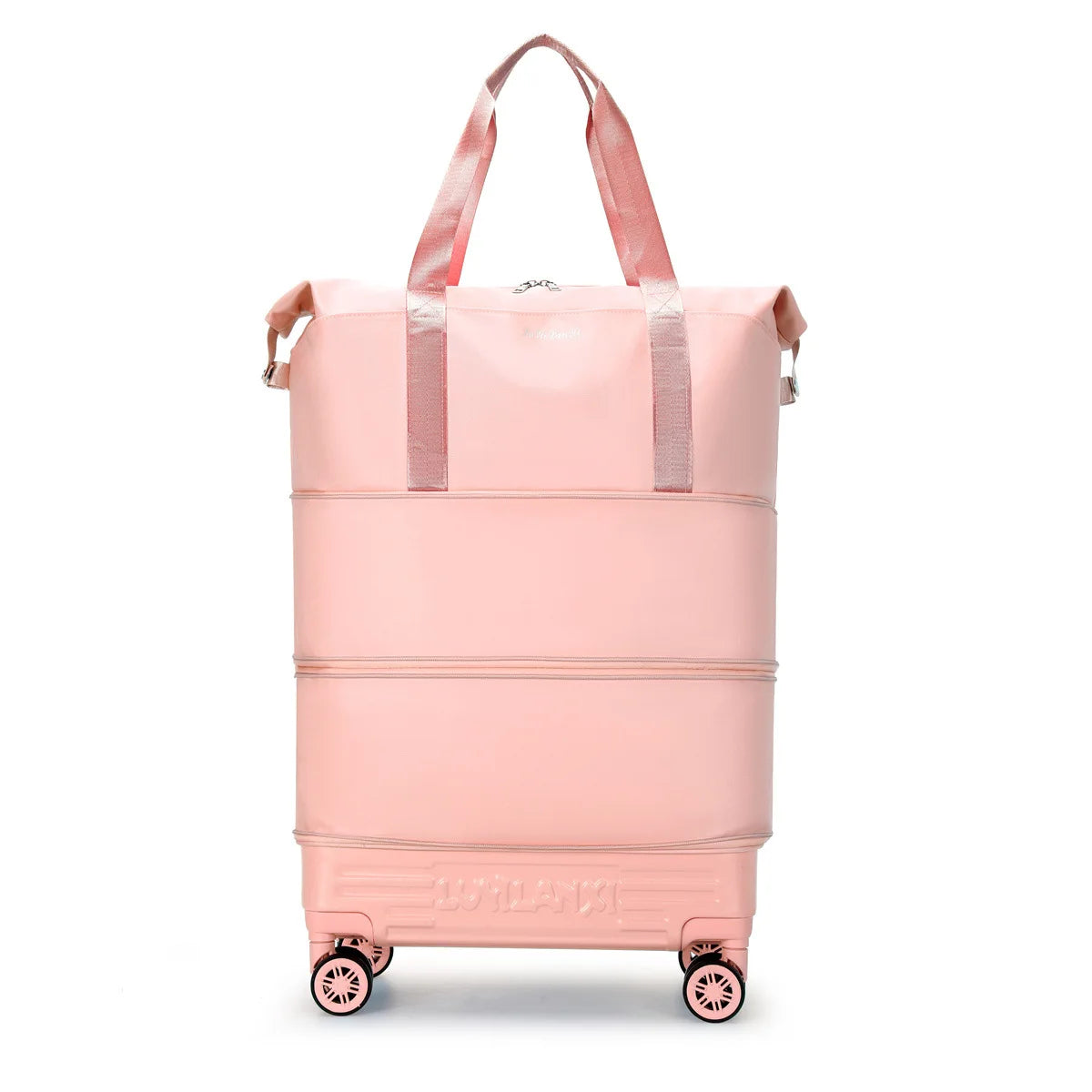 New Travel Bag with Trolley and Wheels Durable, Simple, High-end, Trendy Travel Bag Foldable Expansion Rolling Luggage