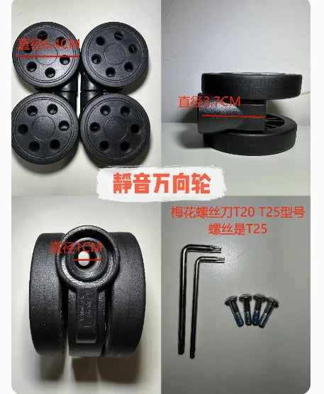 Luggage Wheel for Rimowa Suitcase Repair Replacement Load-bearing Wheels Special Trolley Case Silent Casters Luggage Accessories