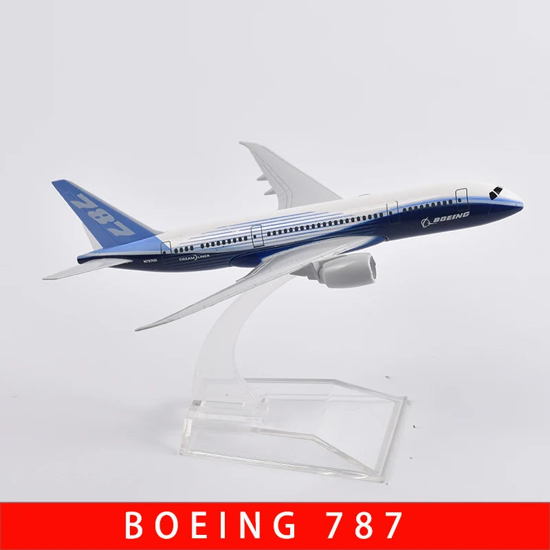 JASON TUTU 16cm Gulf Air Boeing 787 Plane Airplane Model Aircraft Model Diecast Metal 1/400 Scale Planes Gift Collection