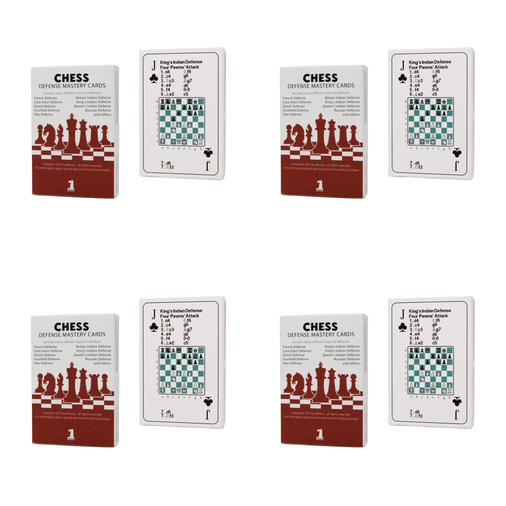 Benoni Chess Opening Cards - Best Gift for Chess Lovers to Study Chess Strategy, Tactics, Opening Moves - Ajedrez