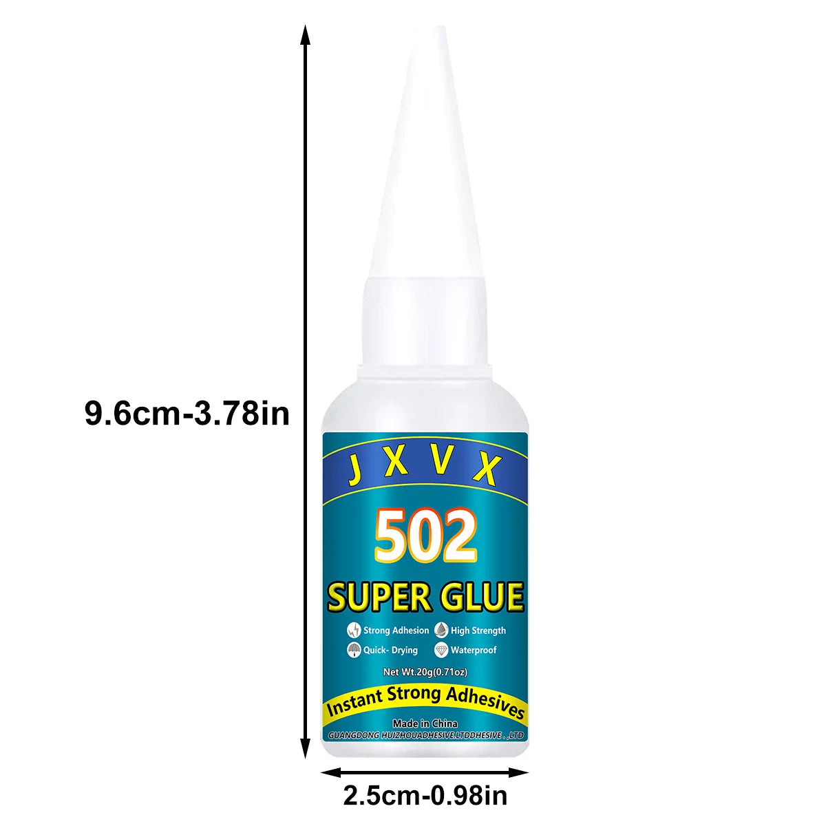 JXVX 1-5 PCs Super glue 502 High Strength Quick-drying Cyanoacrylate Adhesive for leather, rubber, wood, Metal High Strength Liquid glue Tool With Precision Distributor.