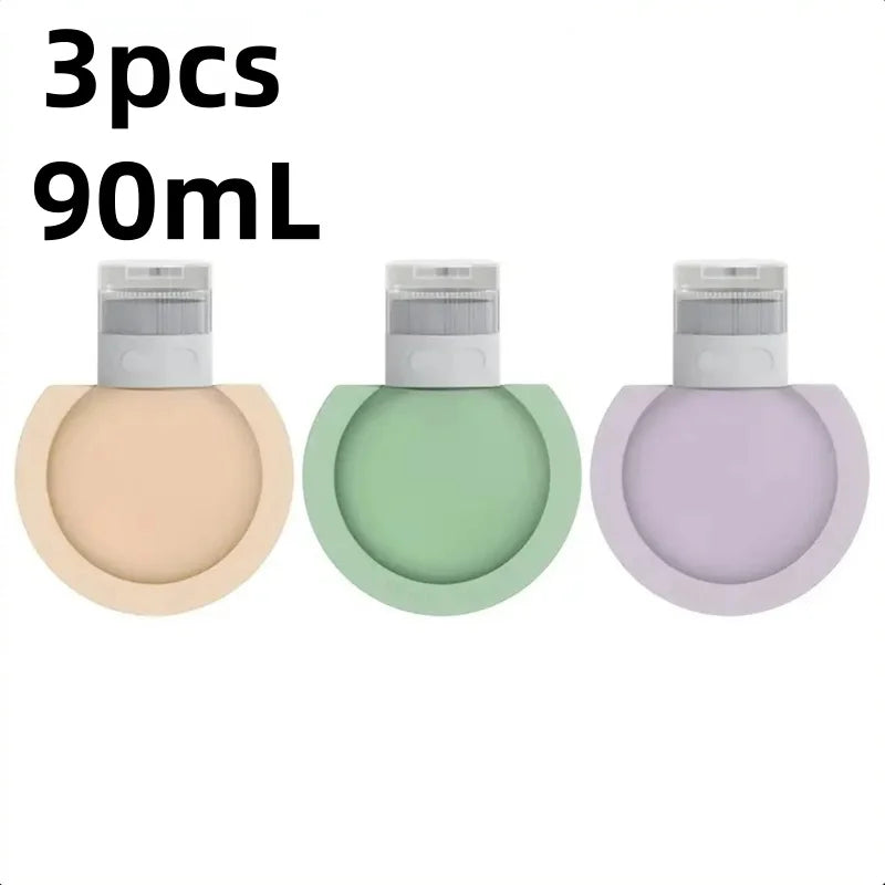 1/3pcs Portable Travel Bottles Soft Silicone Lotion Container Squeeze Tube Empty Bottle Shampoo Soap Travel Refillable Bottle